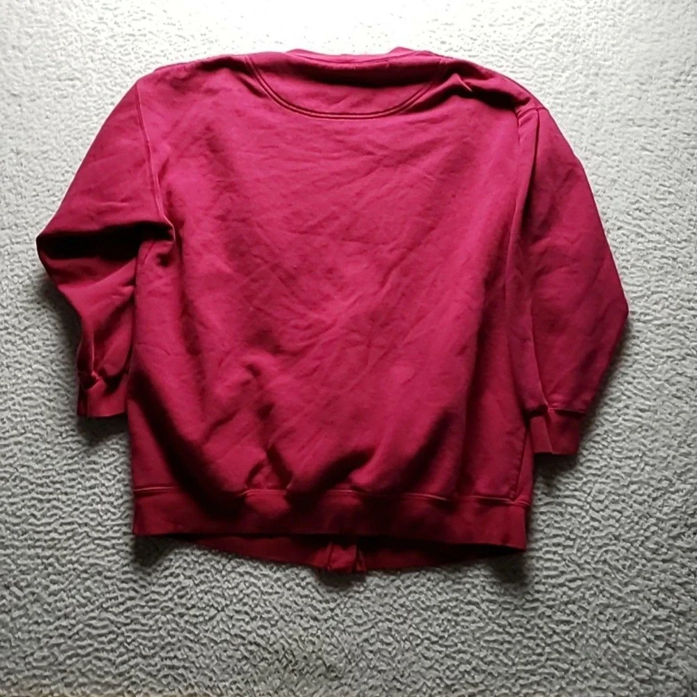 Hunt Club Cardigan Sweater Mens Large Red V Neck Button Front Knit Pockets